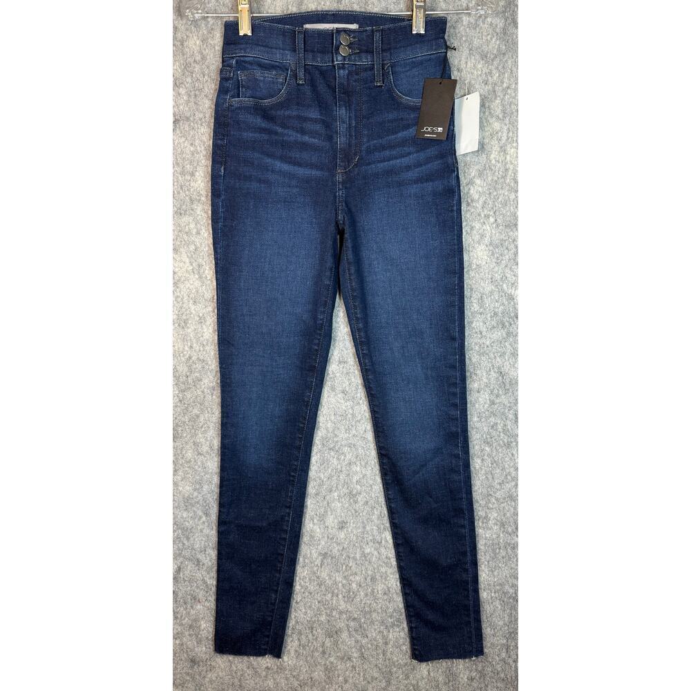 NWT Joes Jeans High Rise Skinny Ankle Raw Hem Sz 23 Women/Teen Dark Blue Jeans